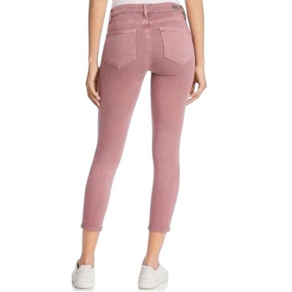 Womens Paige Garden Rose Verdugo Ankle Cropped Raw Hem Jeans - Sz 27 - Picture 2 of 5